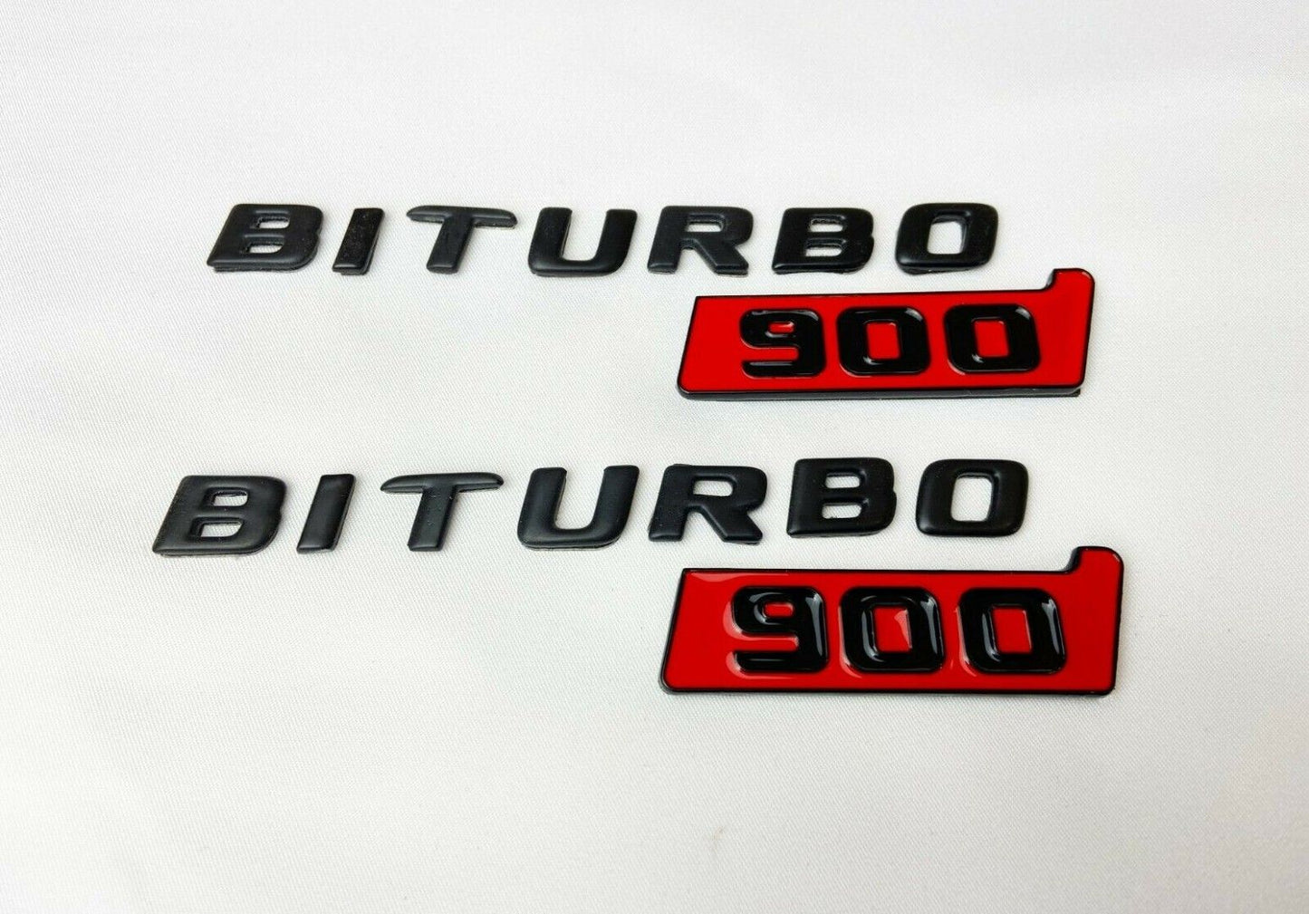 Mercedes S E C G GT Brabus Style Biturbo 900 Metal Emblem Logo Badges Set