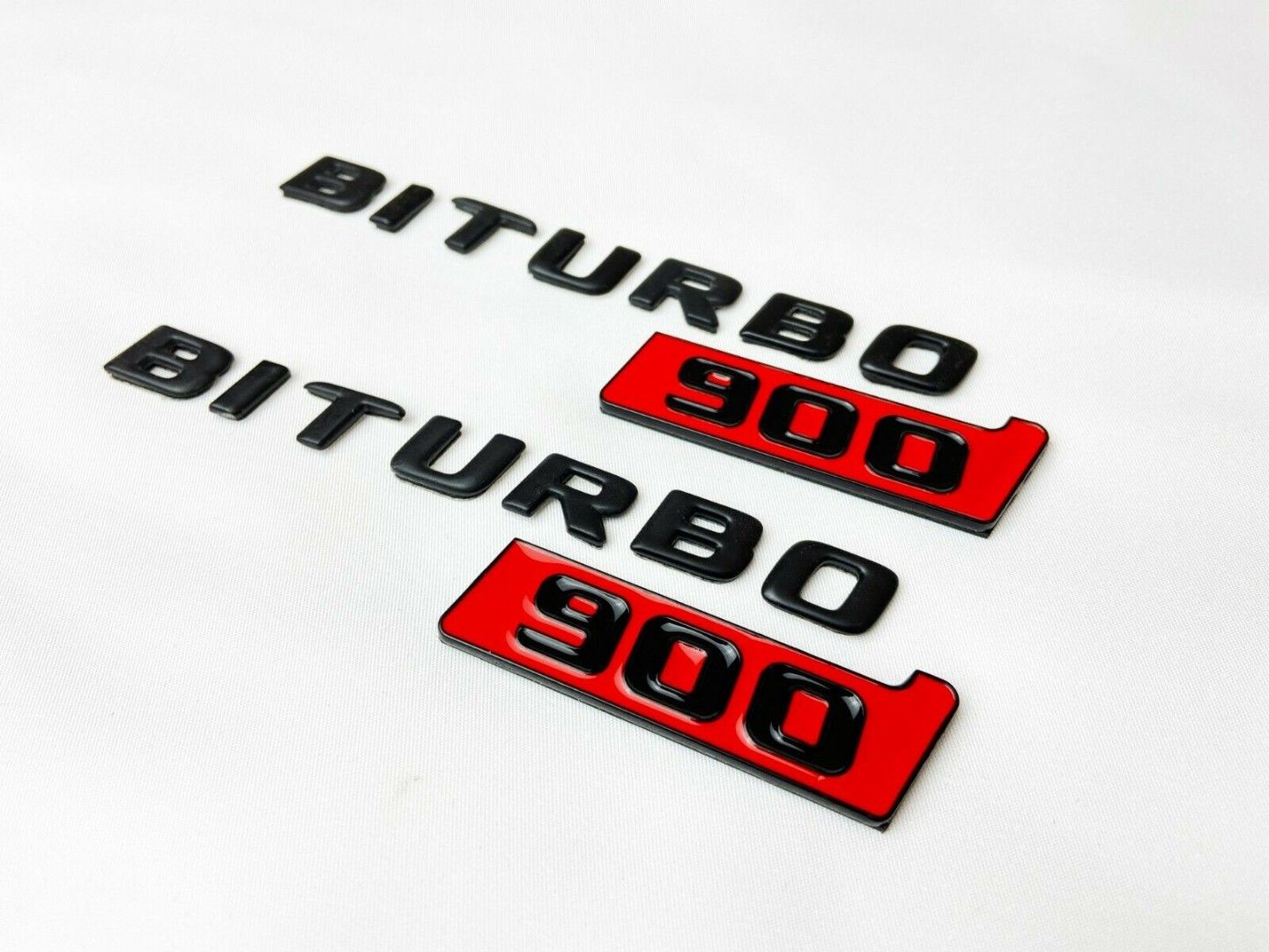 Mercedes S E C G GT Brabus Style Biturbo 900 Metal Emblem Logo Badges Set