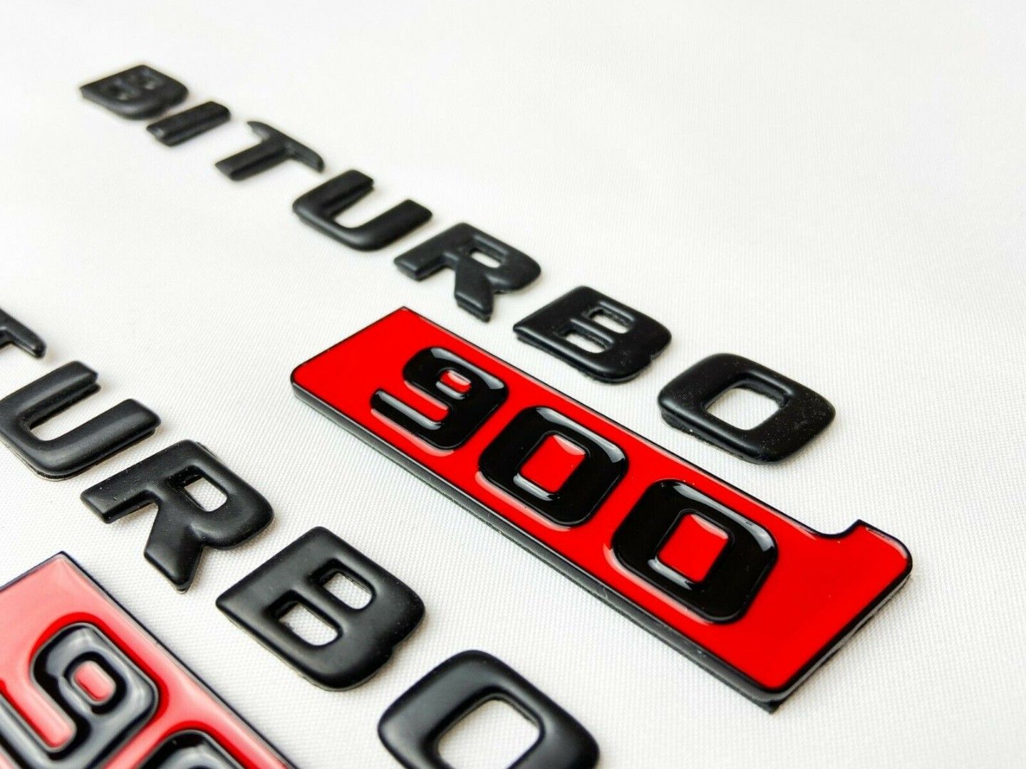 Mercedes S E C G GT Brabus Style Biturbo 900 Metal Emblem Logo Badges Set
