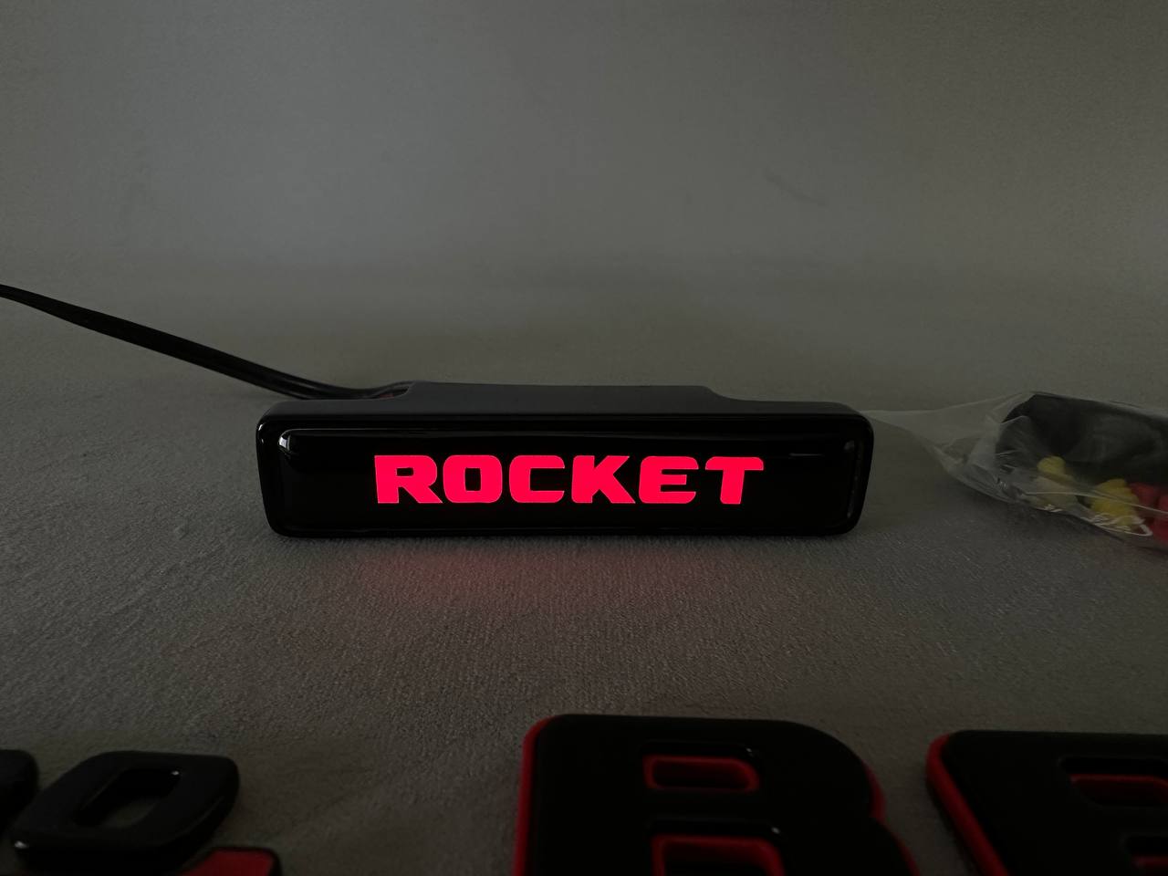 BRABUS Style Rocket 1000 “1 of 25” Badges Set Black with Red Emblems for Mercedes-Benz GT 2024
