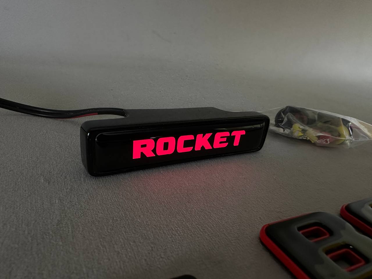BRABUS Style Rocket 1000 “1 of 25” Badges Set Black with Red Emblems for Mercedes-Benz GT 2024