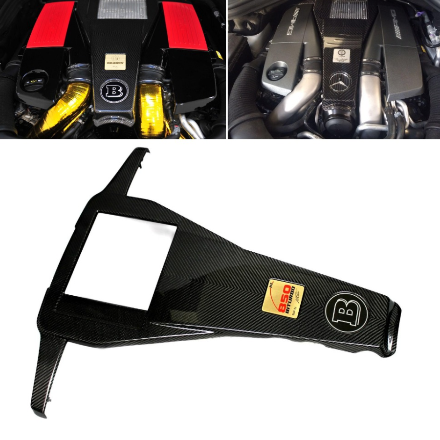 Carbon Fiber AMG Style Engine Cover with Badges for Mercedes-Benz G-Wagon W463 G63