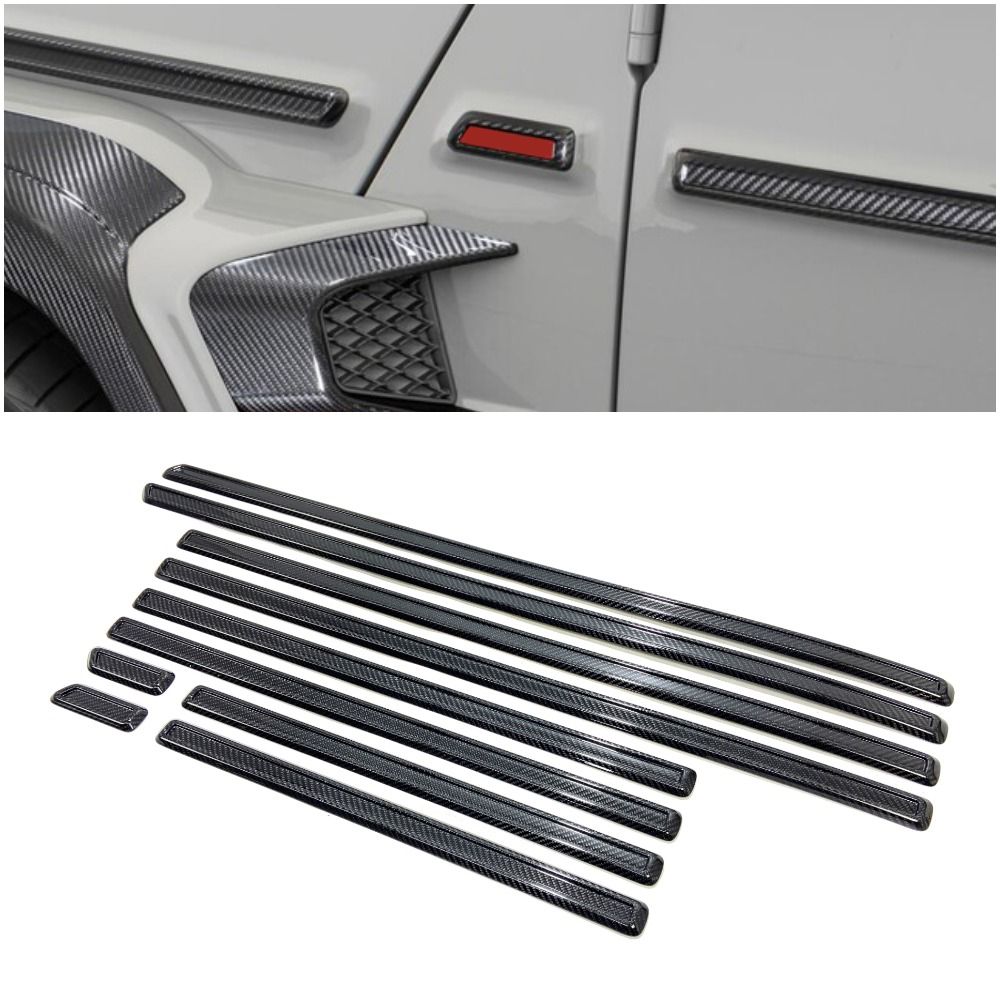 Carbon Fiber Brabus Style Side Moldings Trim Rocket G900 for Mercedes-Benz W463a W464