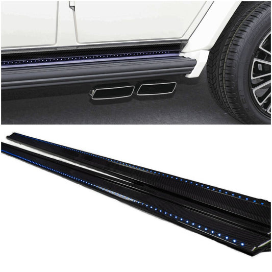 Mercedes-Benz G Wagon W463 Mansory Style Carbon Fiber Lower Moldings with LED