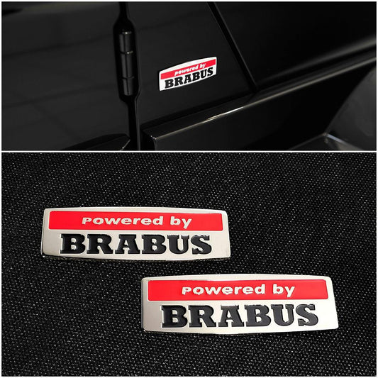 Powered by Brabus Style Fender Emblem Metal Badge Sticker Logo for Mercedes-Benz W463 G-Class G Wagon