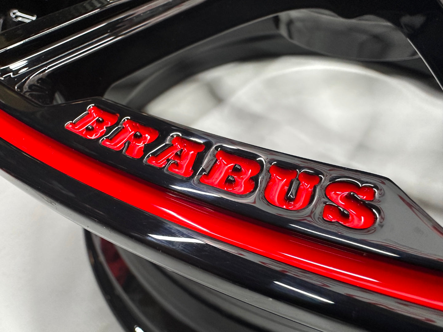Red Brabus Monoblock Z Platinum Rims R24 for Mercedes-Benz W463A G-Class W464