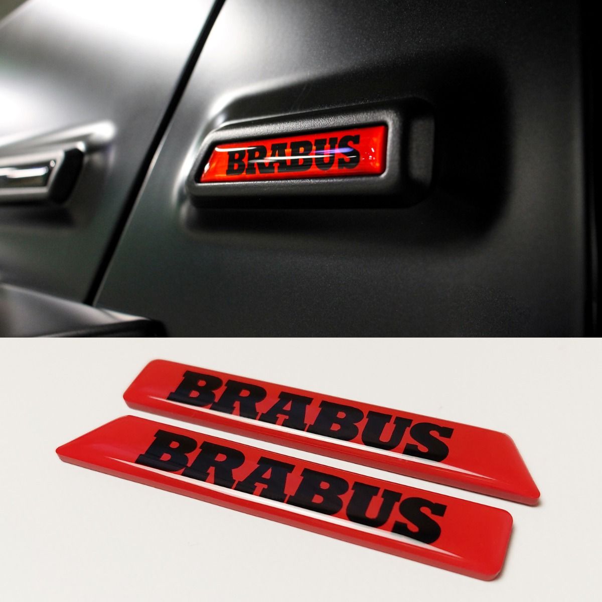 Brabus Rocket G900 Style Style Fender Emblems Side Moldings Inserts for Mercedes W463A G-Class