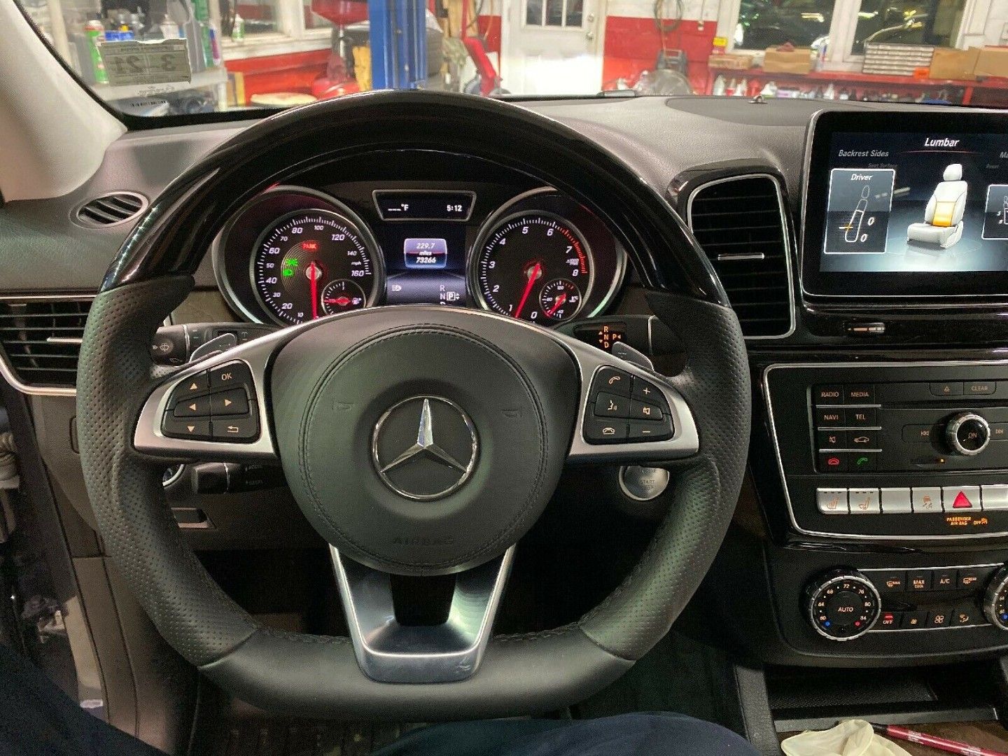 Mercedes-Benz GLE GLC GLS C CLA W205 W166 X166 Steering Wheel Piano Black Leather