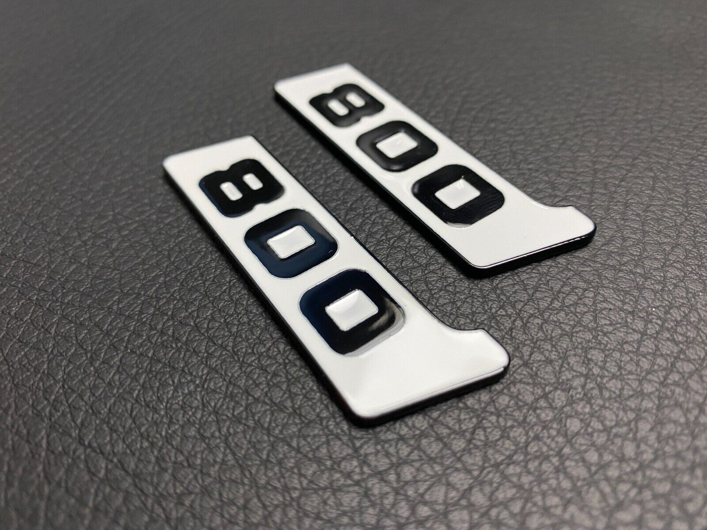 Superwhite Fender Emblems 800 Logo Badges for Mercedes-Benz W463 W463A G-Class G Wagon