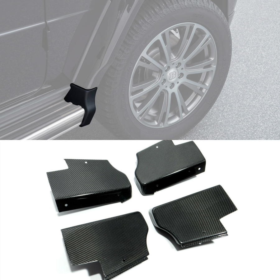 Carbon Fiber Running Boards End Caps Covers for Mercedes-Benz W463a W464