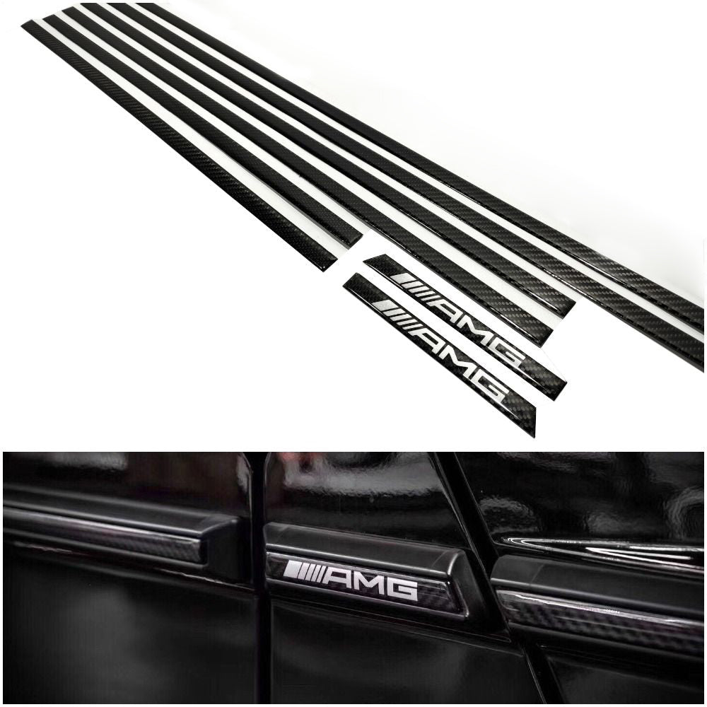 Carbon Fiber Side Moldings Insertions Set AMG Style for Mercedes-Benz W463 W461 W460 3 Door