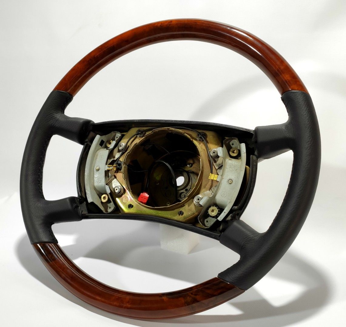 Mercedes-Benz W124 W126 S126 W201 Wood Leather Steering Wheel
