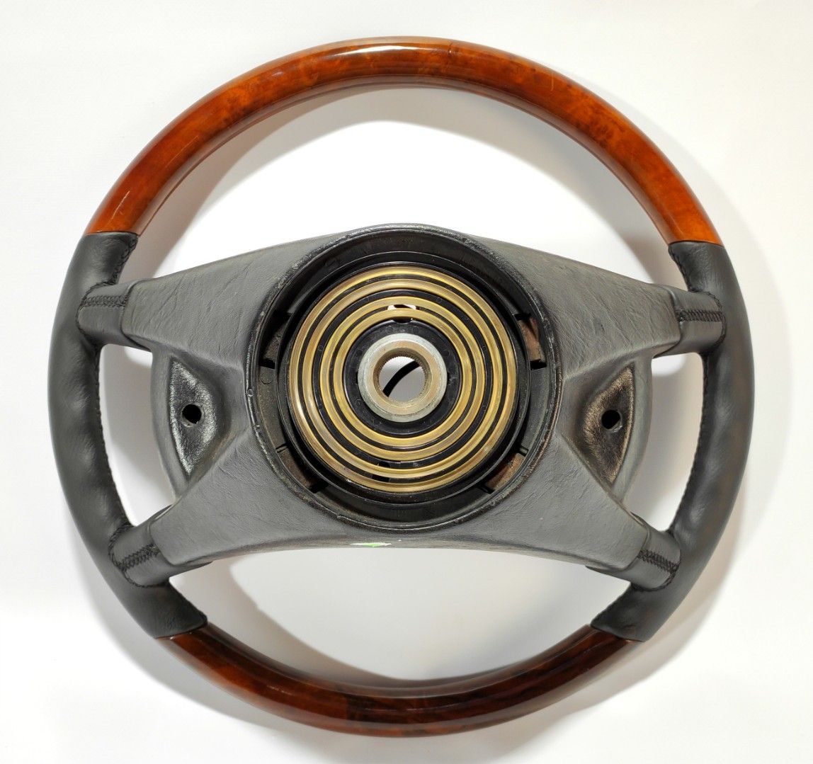 Mercedes-Benz W124 W126 S126 W201 Wood Leather Steering Wheel