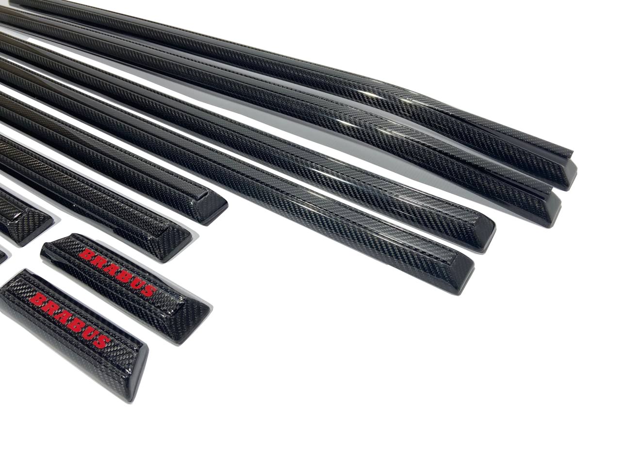 Carbon Fiber Side Moldings with Insertions Complete Set AMG Brabus Style W463