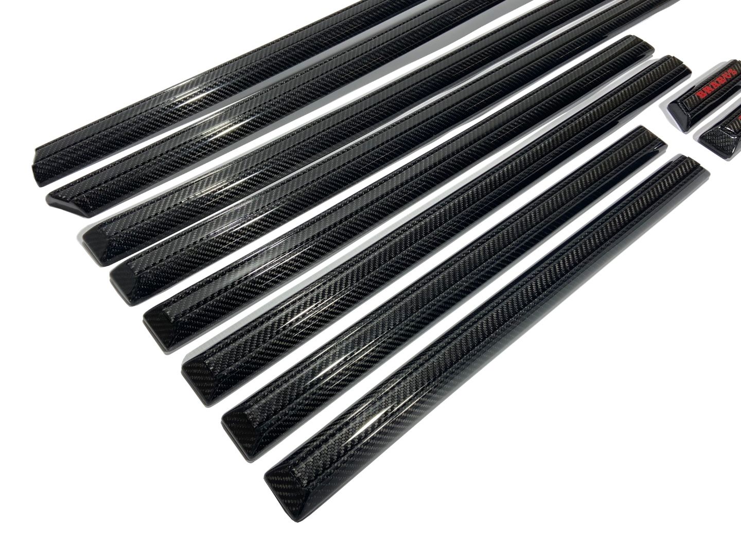 Carbon Fiber Side Moldings with Insertions Complete Set AMG Brabus Style W463