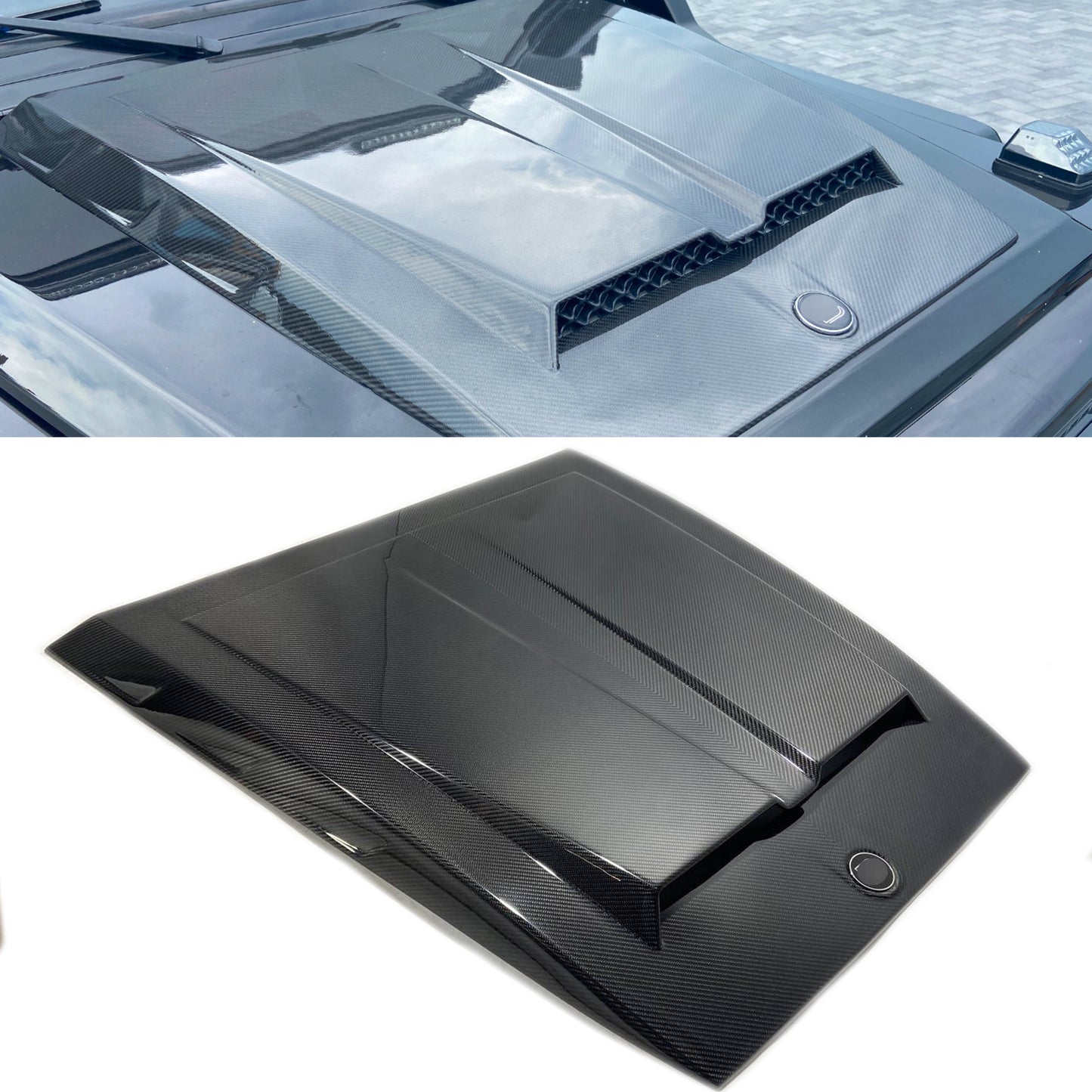Carbon Fiber Brabus Style Hood Cover Scoop for Mercedes-Benz W463A G-Class