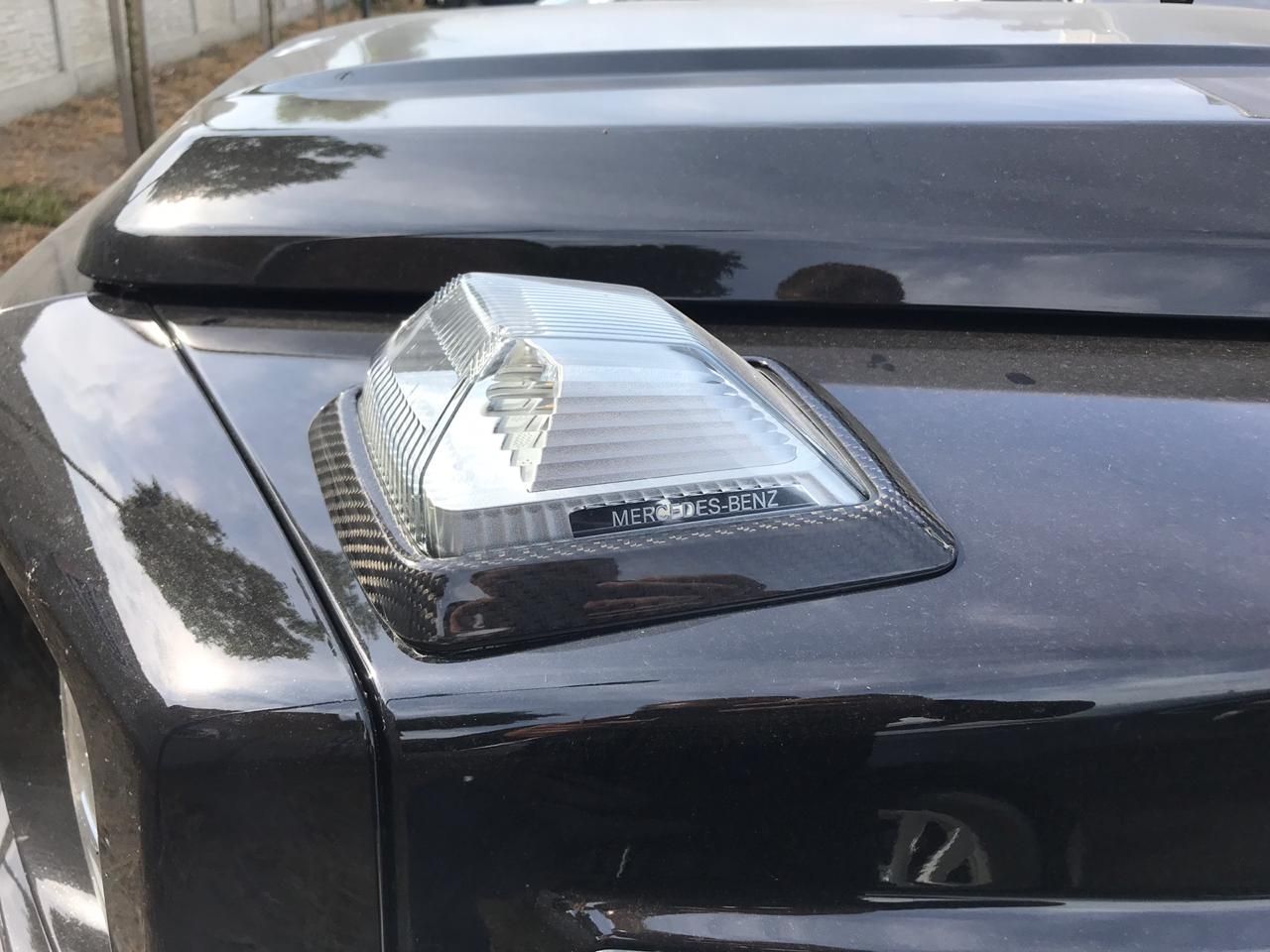 Carbon Fiber Hood Turn Signal Frames for Mercedes-Benz G-Class W463A