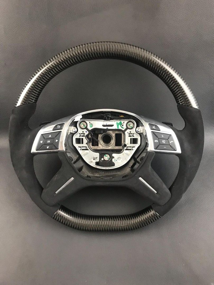 Mercedes-Benz ML W166 GL GLS GLE G W463 W212 E Steering Wheel Alcantara Carbon Fiber