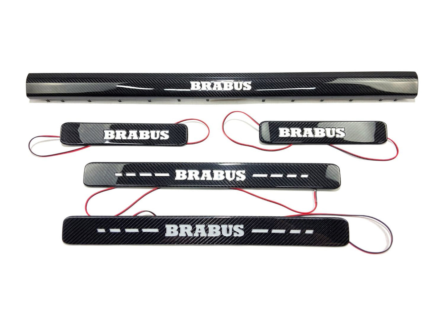 Mercedes Brabus Style W463A W464 G Wagon Carbon Door Sills LED Illuminated 5 pcs