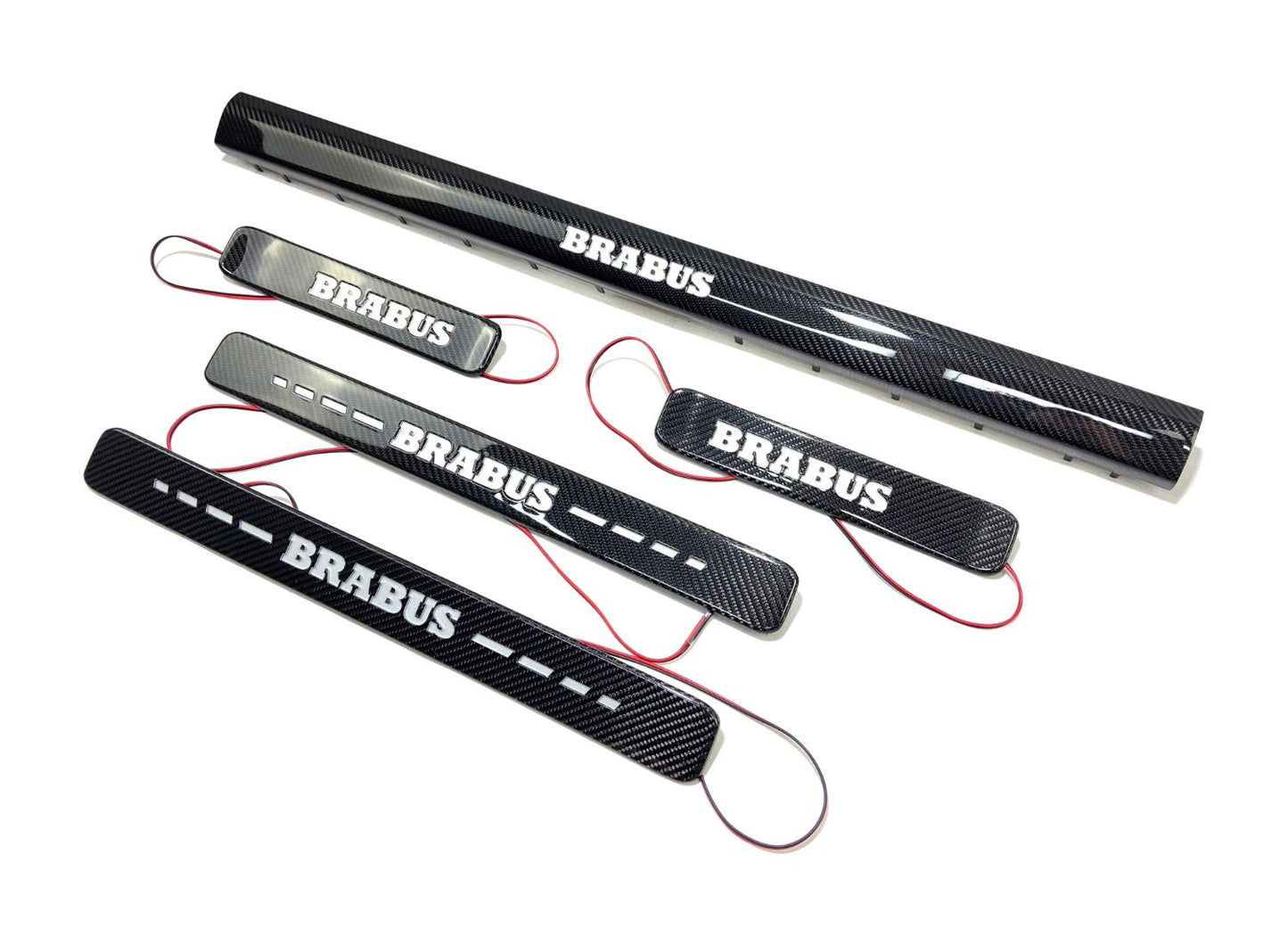 Mercedes Brabus Style W463A W464 G Wagon Carbon Door Sills LED Illuminated 5 pcs