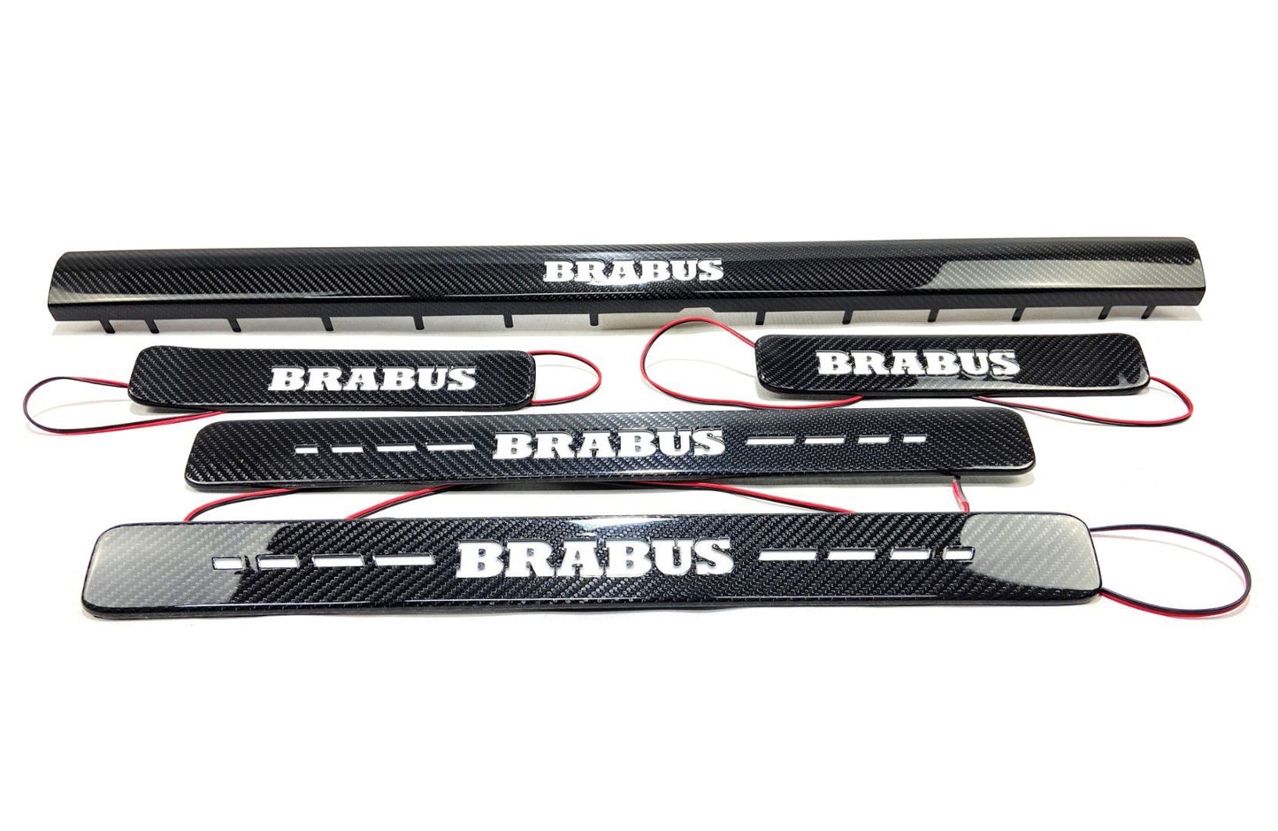 Mercedes Brabus Style W463A W464 G Wagon Carbon Door Sills LED Illuminated 5 pcs