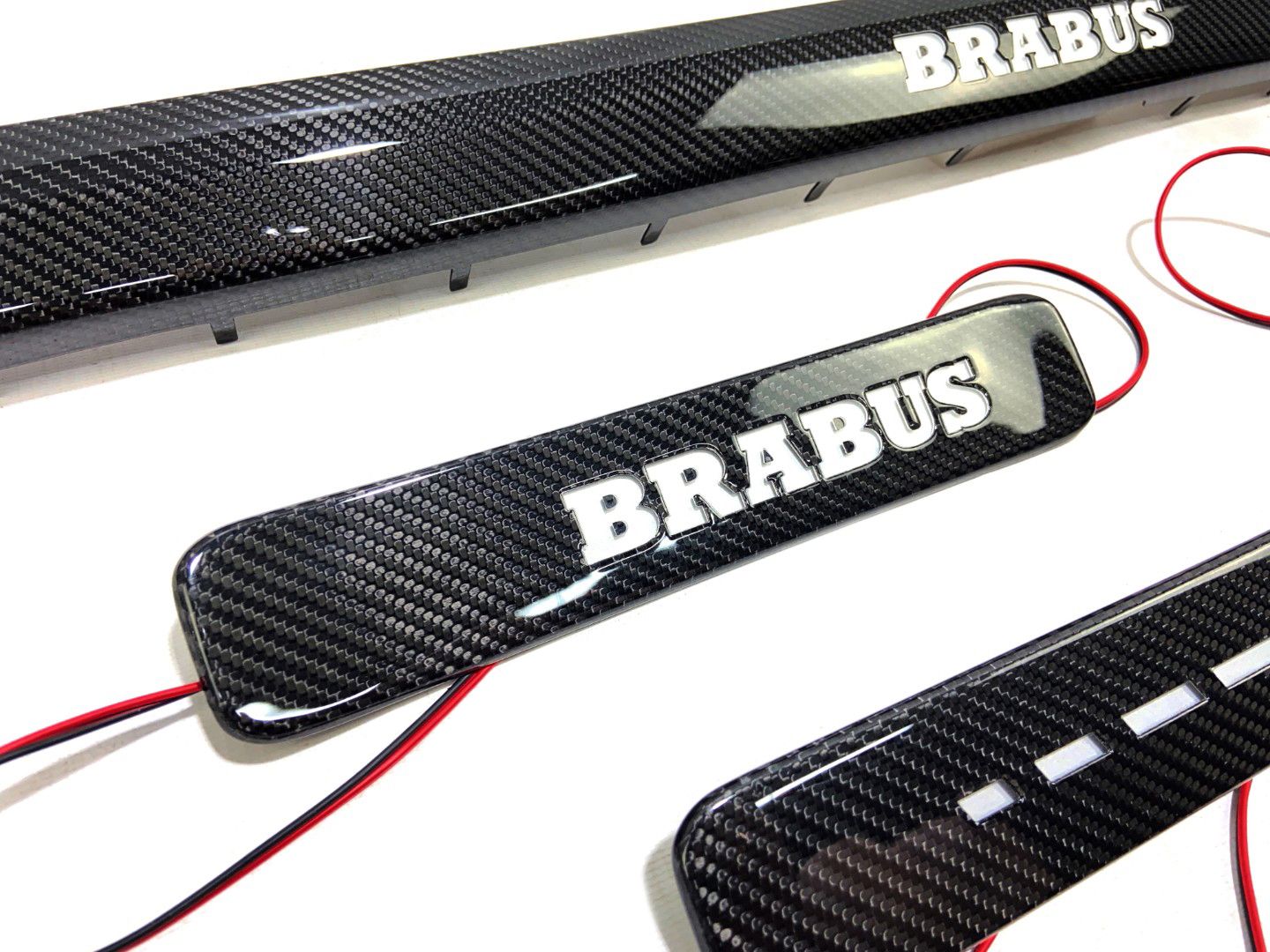 Mercedes Brabus Style W463A W464 G Wagon Carbon Door Sills LED Illuminated 5 pcs