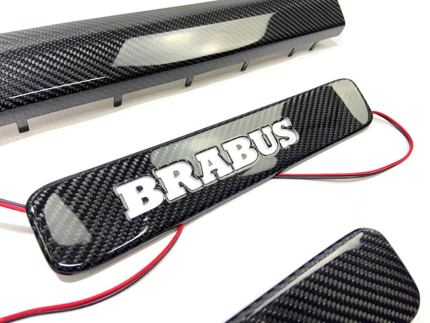 Mercedes Brabus Style W463A W464 G Wagon Carbon Door Sills LED Illuminated 5 pcs