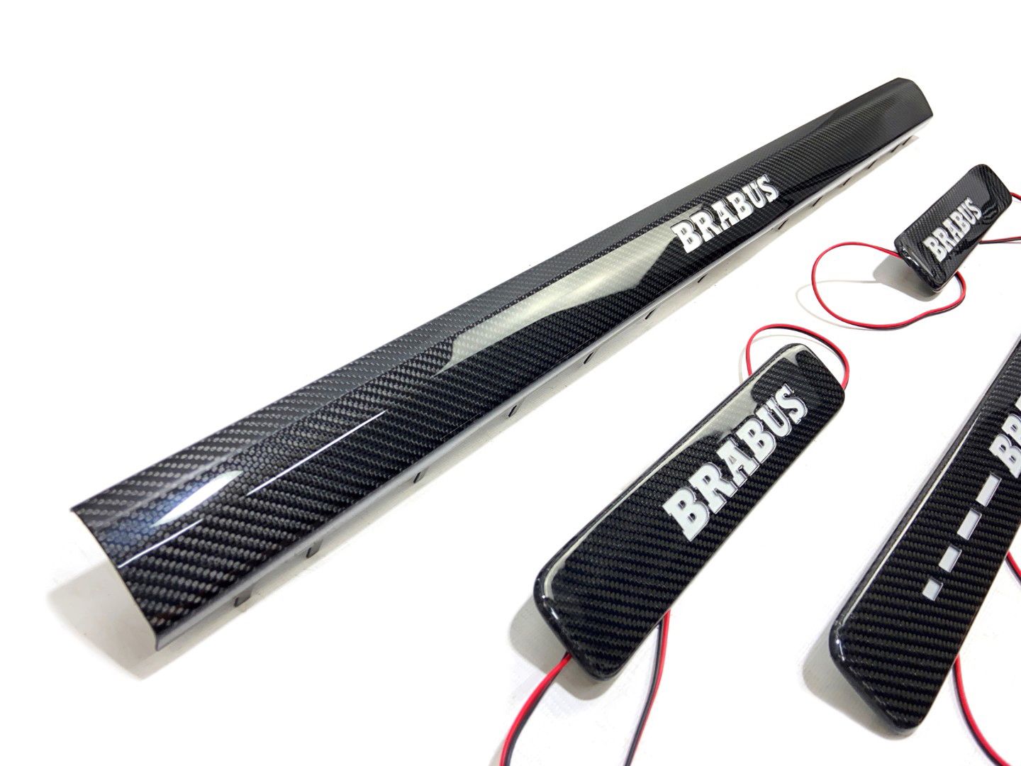 Mercedes Brabus Style W463A W464 G Wagon Carbon Door Sills LED Illuminated 5 pcs