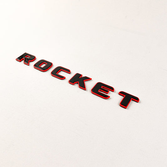 Brabus Rocket Rear Emblem Black with Red Metal Badge for Mercedes-Benz Cars