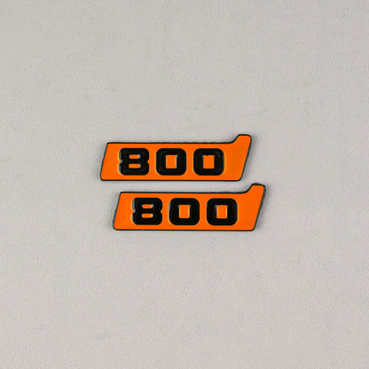 Brabus 800 Orange Metal Fender Emblem Logo Badge for Mercedes-Benz W463 G-Class