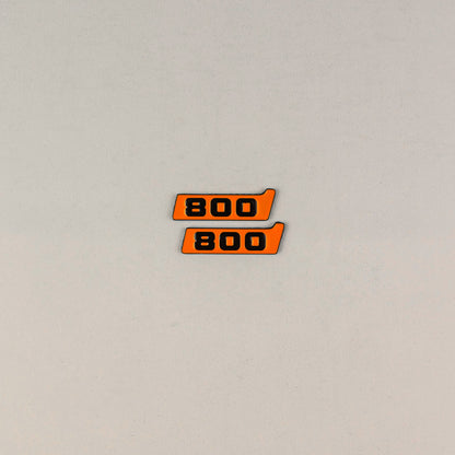 Brabus 800 Orange Metal Fender Emblem Logo Badge for Mercedes-Benz W463 G-Class