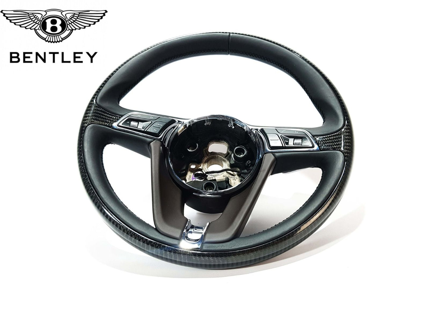 BENTLEY BENTAYGA ORIGINAL CARBON AND LEATHER STEERING WHEEL with paddle shifters