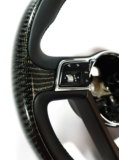 BENTLEY BENTAYGA ORIGINAL CARBON AND LEATHER STEERING WHEEL with paddle shifters