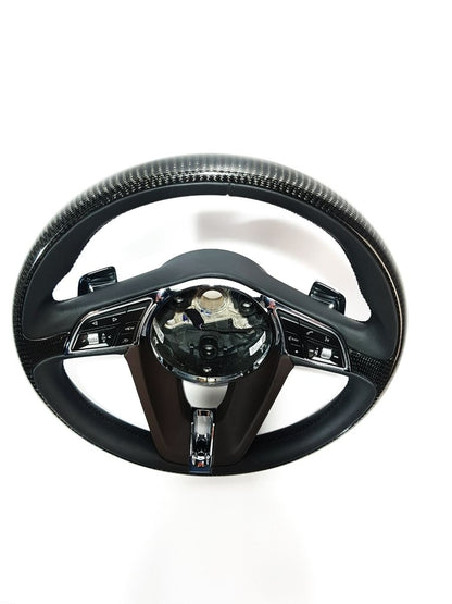 BENTLEY BENTAYGA ORIGINAL CARBON AND LEATHER STEERING WHEEL with paddle shifters