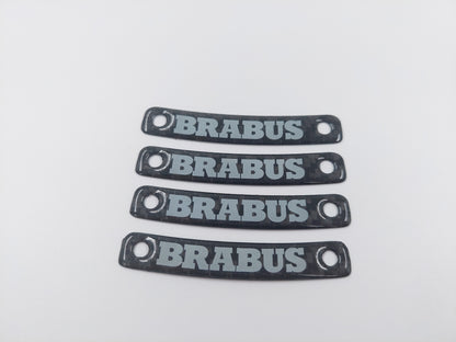 Gray Brabus Carbon Rim Badges Emblems Set for Mercedes-Benz W463A W464