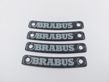 Gray Brabus Carbon Rim Badges Emblems Set for Mercedes-Benz W463A W464