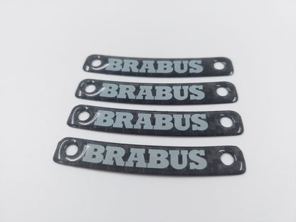 Gray Brabus Carbon Rim Badges Emblems Set for Mercedes-Benz W463A W464