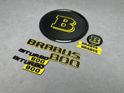 Brabus 800 Style Yellow Badges Set Emblems for Mercedes-Benz W463 W463A W464 W465 G Wagon