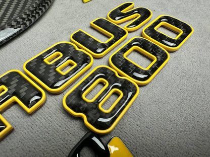 Brabus 800 Style Yellow Badges Set Emblems for Mercedes-Benz W463 W463A W464 W465 G Wagon