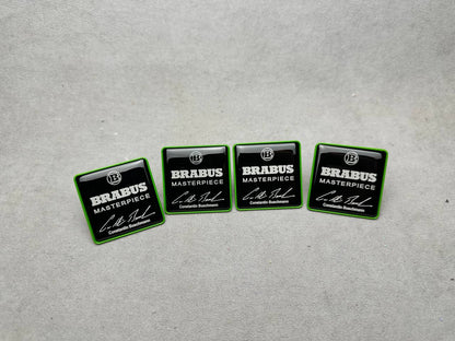 Brabus Masterpiece Style Green Seat Metal Emblems Set 4 pcs Mercedes-Benz W463A W465 G-Class G Wagon