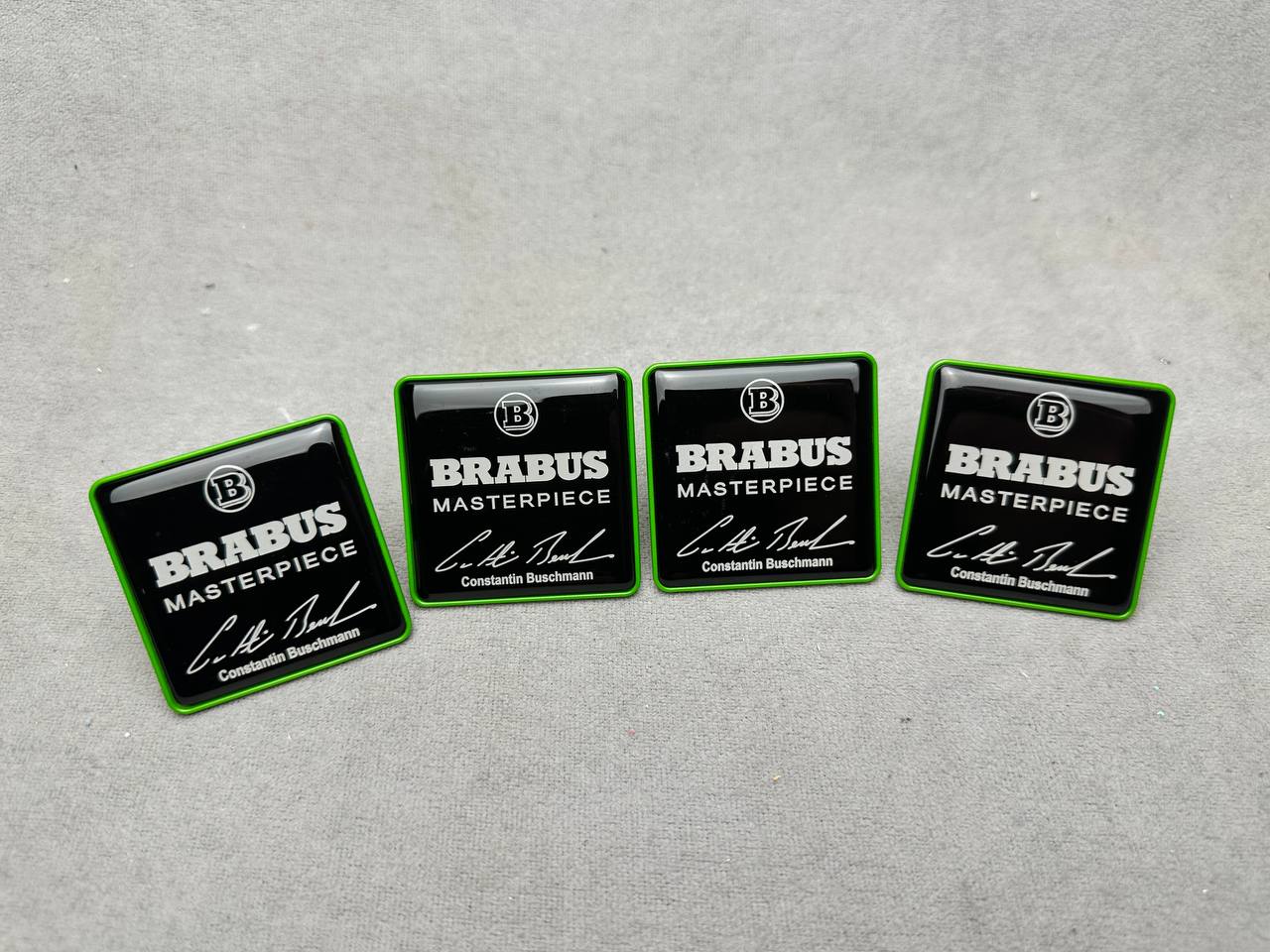 Brabus Masterpiece Style Green Seat Metal Emblems Set 4 pcs Mercedes-Benz W463A W465 G-Class G Wagon
