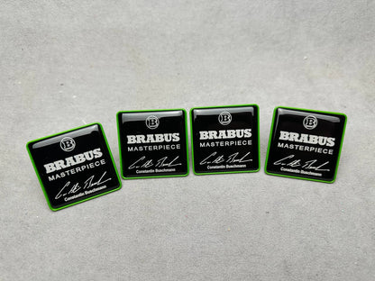 Brabus Masterpiece Style Green Seat Metal Emblems Set 4 pcs Mercedes-Benz W463A W465 G-Class G Wagon