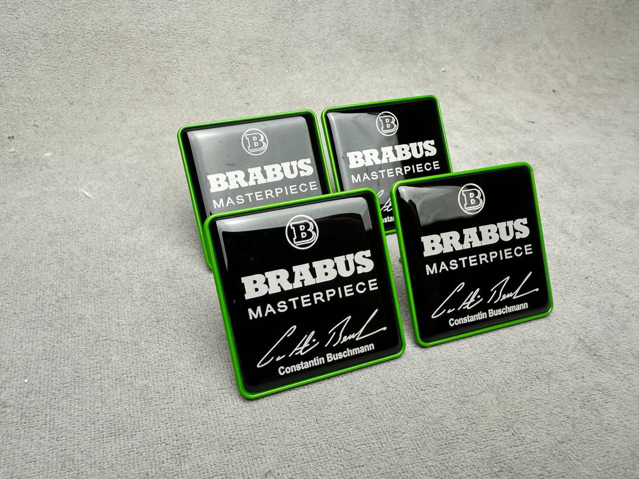 Brabus Masterpiece Style Green Seat Metal Emblems Set 4 pcs Mercedes-Benz W463A W465 G-Class G Wagon