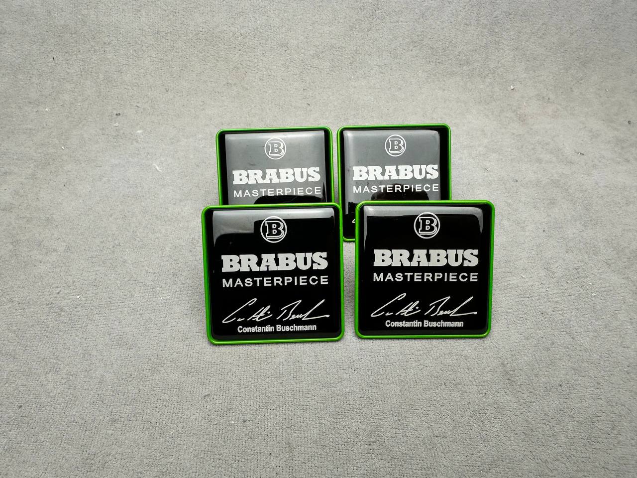 Brabus Masterpiece Style Green Seat Metal Emblems Set 4 pcs Mercedes-Benz W463A W465 G-Class G Wagon