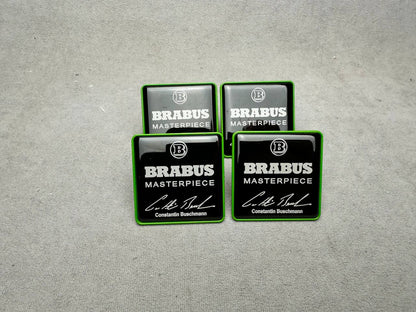 Brabus Masterpiece Style Green Seat Metal Emblems Set 4 pcs Mercedes-Benz W463A W465 G-Class G Wagon