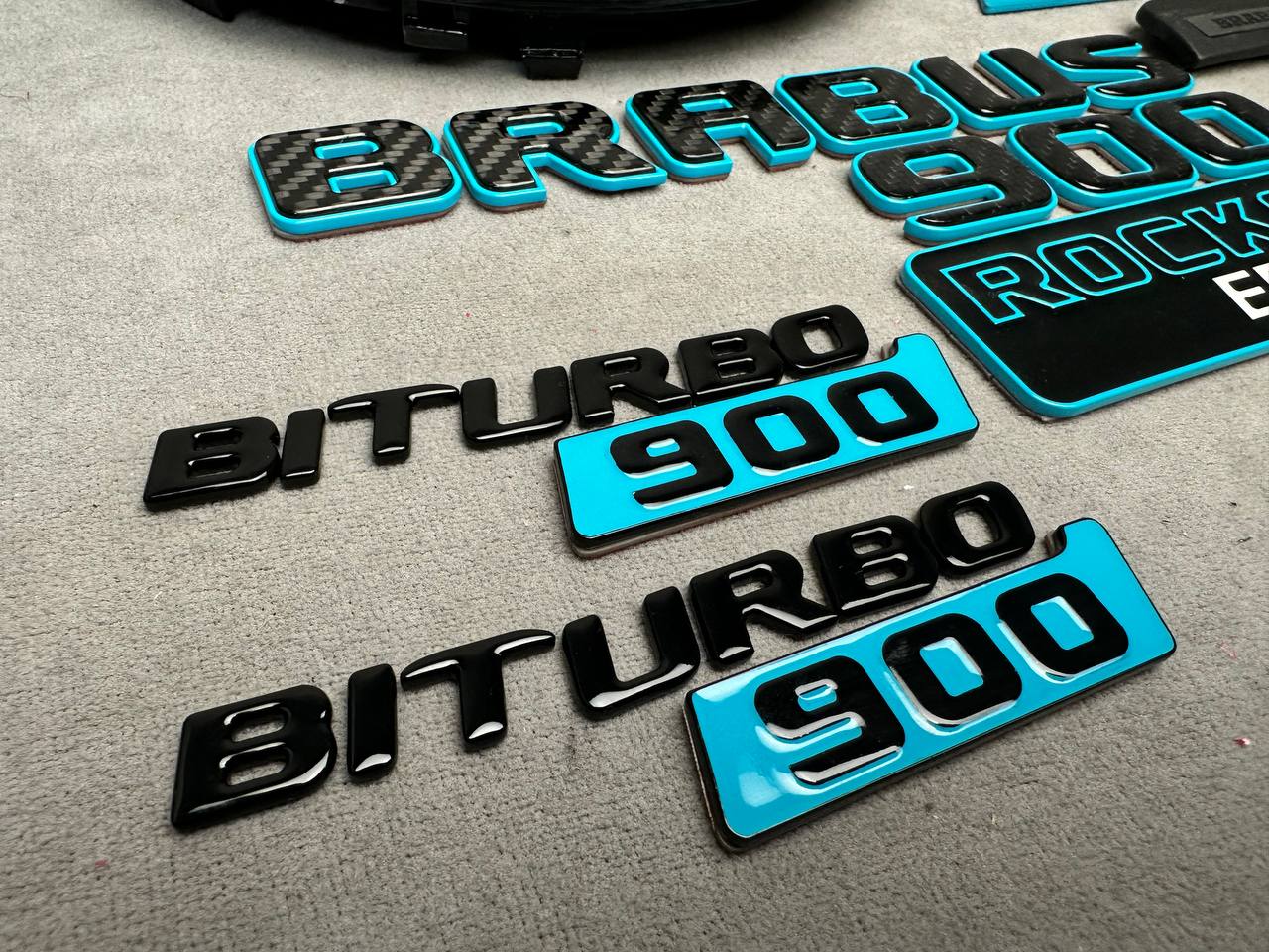 Brabus 900 Rocket Edition Style Blue Emblem LED Set for Mercedes-Benz Cars G Wagon W463A W465