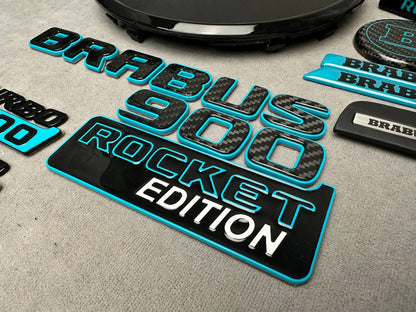 Brabus 900 Rocket Edition Style Blue Emblem LED Set for Mercedes-Benz Cars G Wagon W463A W465