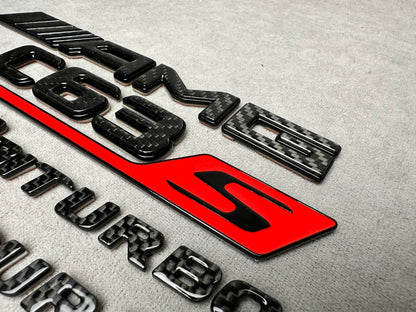 AMG C63S V8 Biturbo 2026 Carbon Badges Emblems Set for Mercedes-Benz C-Class