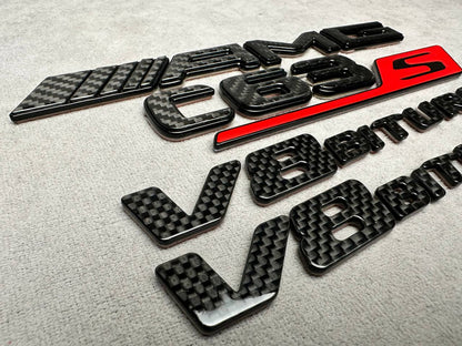 AMG C63S V8 Biturbo 2026 Carbon Badges Emblems Set for Mercedes-Benz C-Class