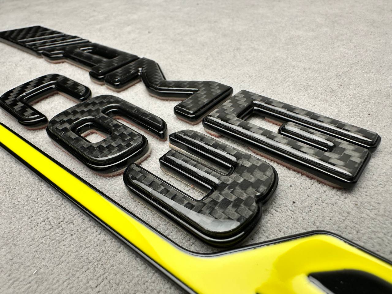 AMG C 63 S Rear Emblem Black Metal and Carbon Brabus Style 2026
